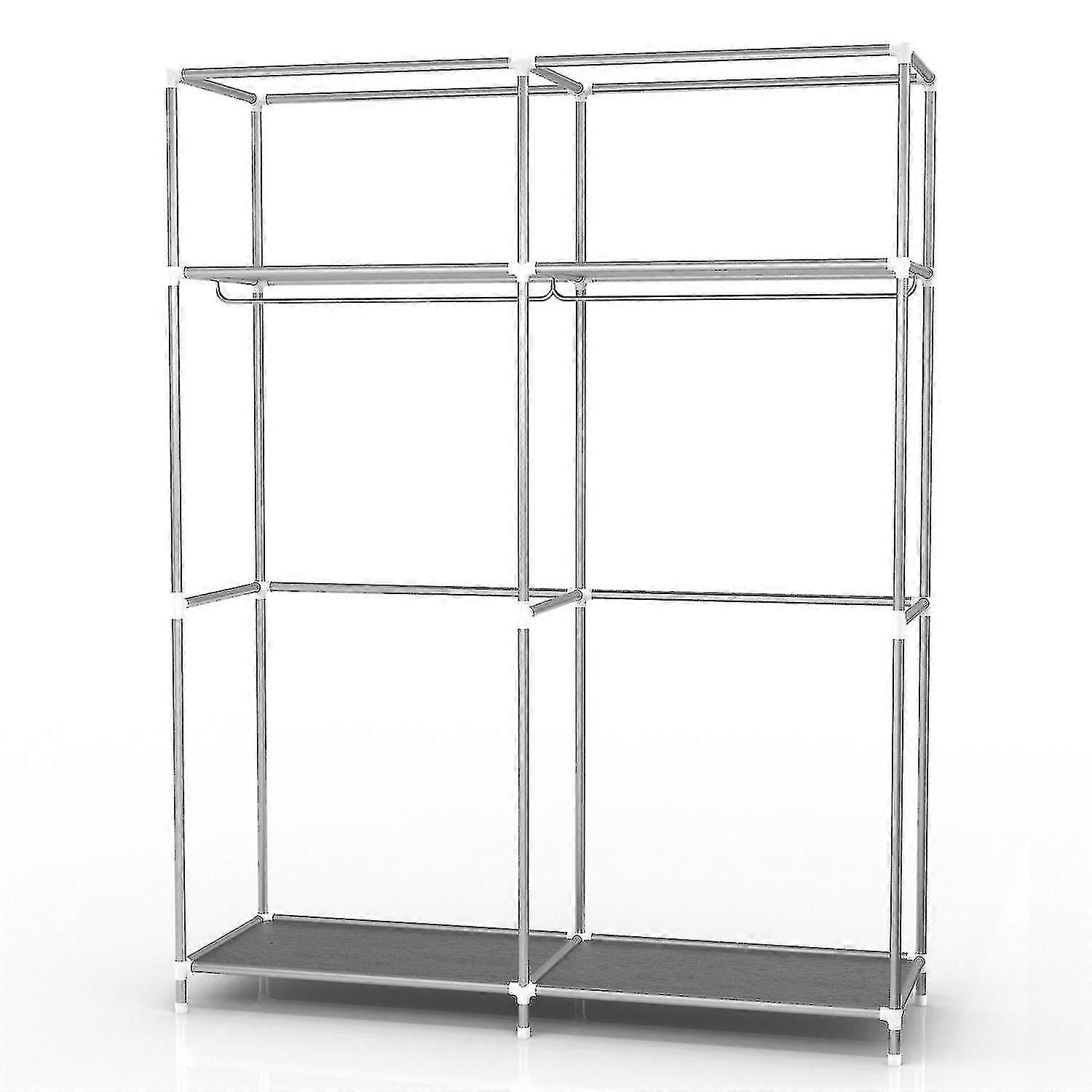 Intirilife Folding Cabinet 108x170x45 Cm Diy Fabric Dresses Wardrobe