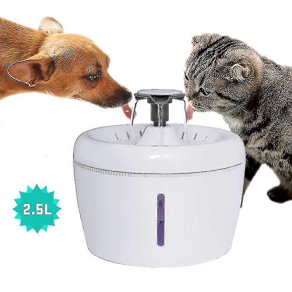 Water Drinking Bowl Dispenser Fountain Feeder Automatic Mute