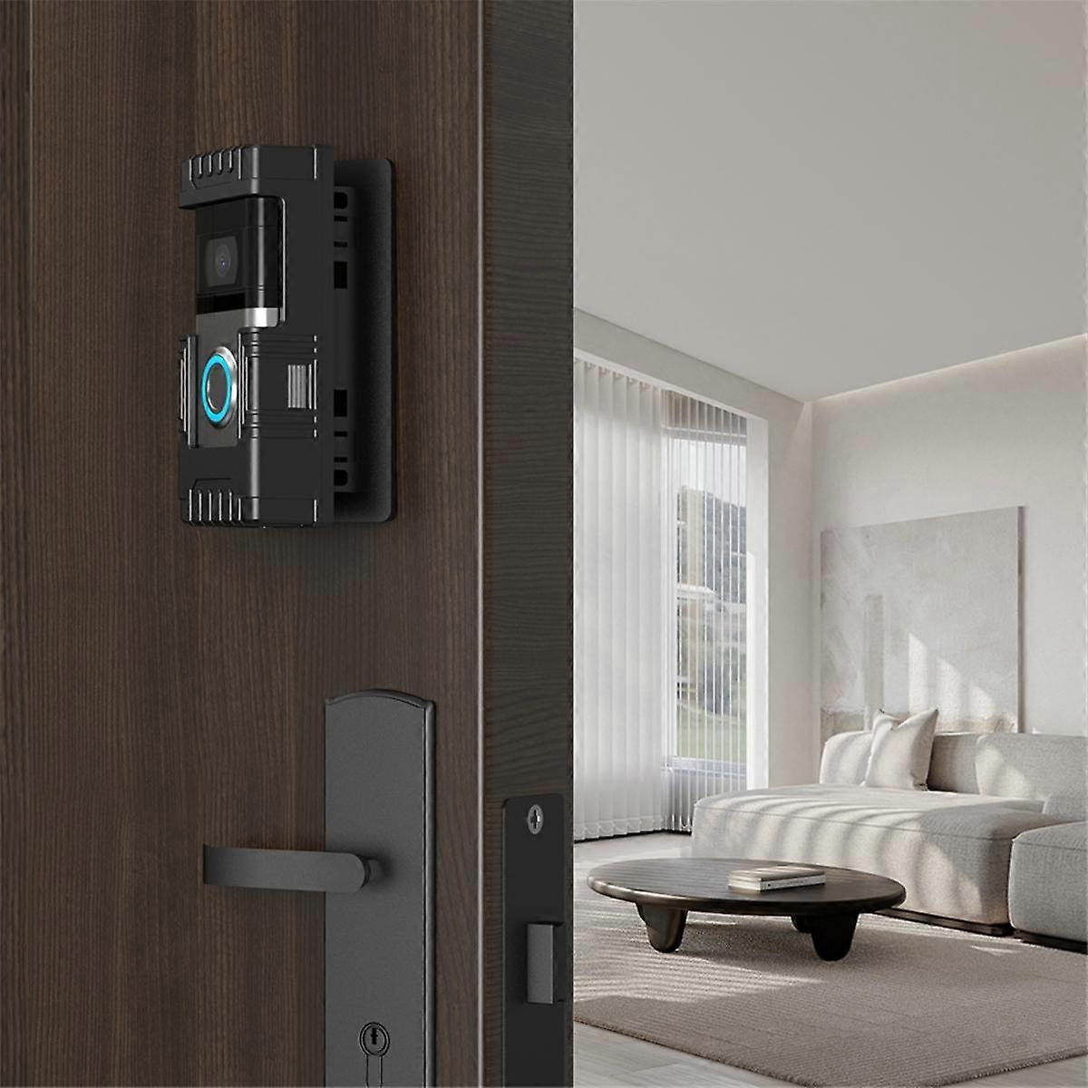 For Bracket 1/2/3/4Th No Punch Doorbell Bracket Visual Doorbell Anti-Theft Lock Doorbell Universal Housing