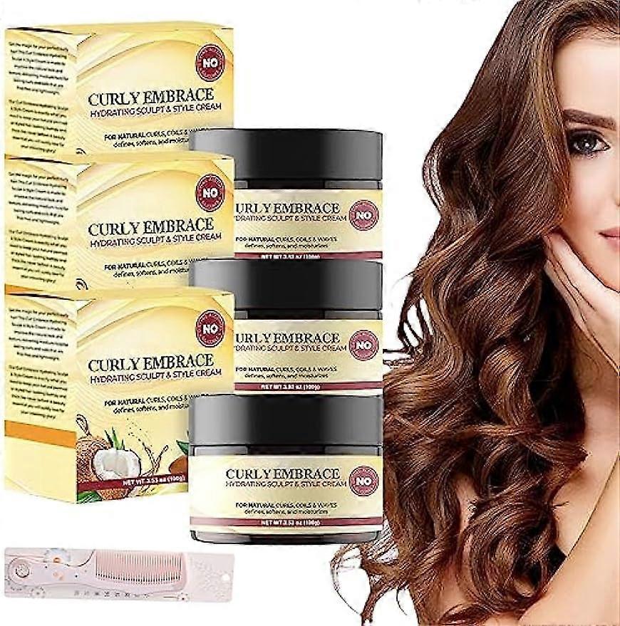 3Pcs Curl Embrace Hydrating Sculpt & Style Cream