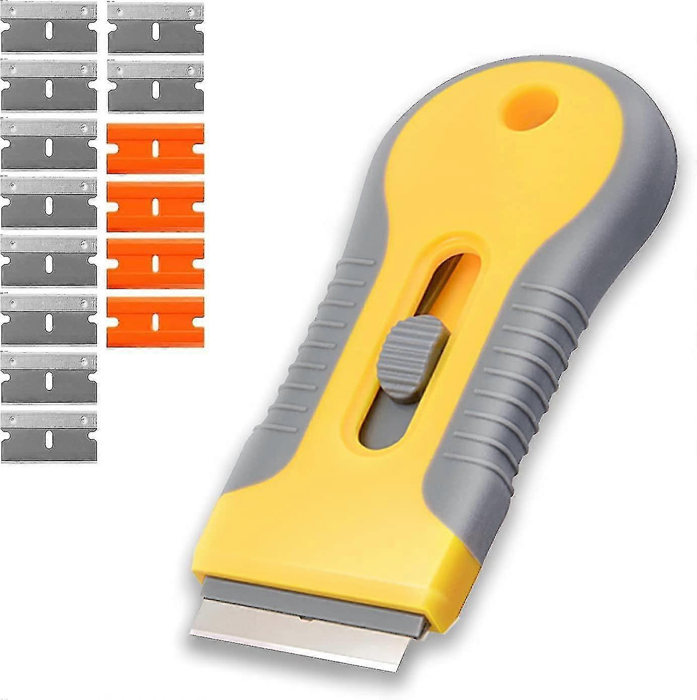 shaver Scraper With 15 Extra Blades, Scraper Tool, Retractable Razor Blade, Paint Remover, Cleaning Tool For Removing Labels, Stickers, Decals, Pa PXC