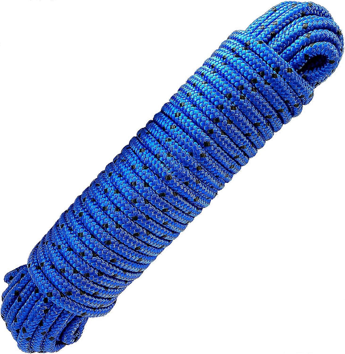 Polypropylene rope Rope 8 mm x 20 m Blue/Black - Breaking load