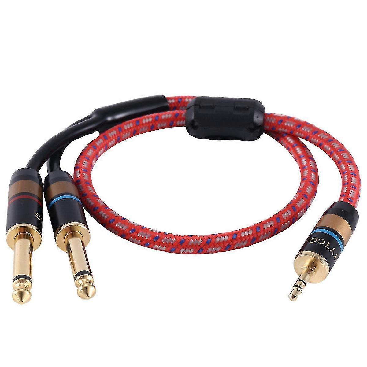 Hifi Cable 3.5mm Convert Dual 6.5mm Audio Aux Cable 3.5 To 6.5 Mobile Computer Sound Card Mixer Ca