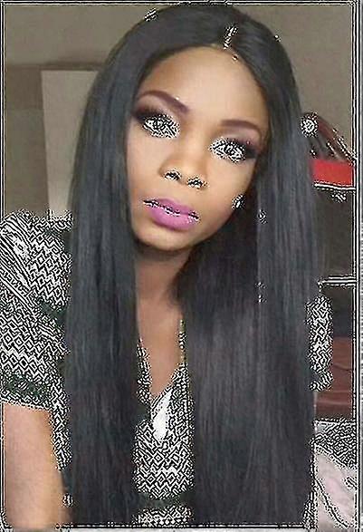 Long Bangs Straight Wig Women Make Up