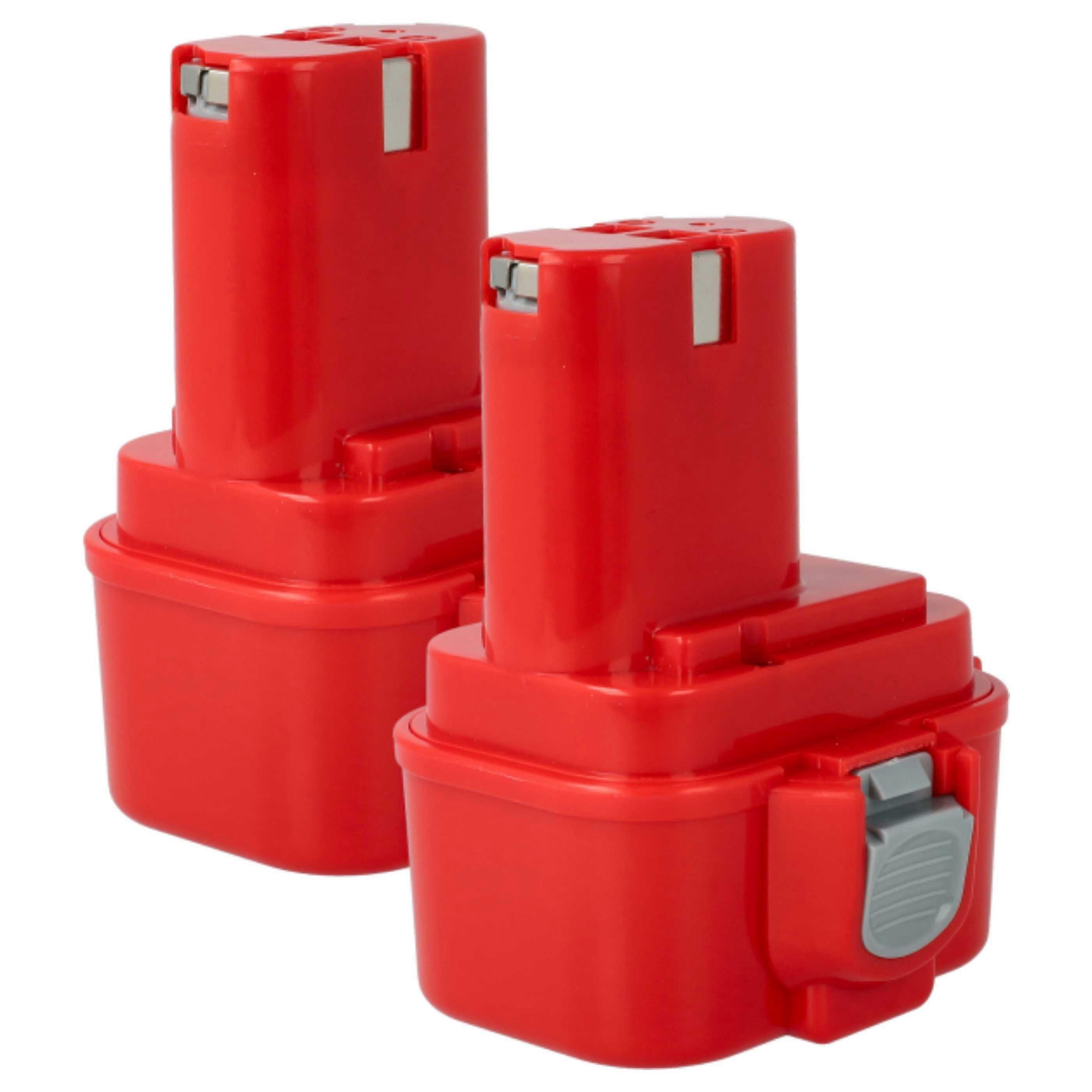 baterie vhbw 2x compatibilă cu scula Makita T221D, T1022DW, T422DW, T221DW, T422D (1500 mAh, NiMH, 9.6 V)