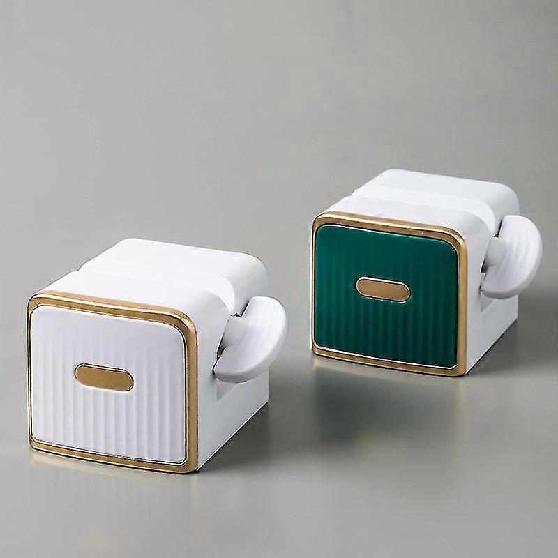 Toothpaste Squeezer, Rolling Tube Toothpaste Swivel Toothpaste Dispenser For Bathroomgreenwhite2pcs