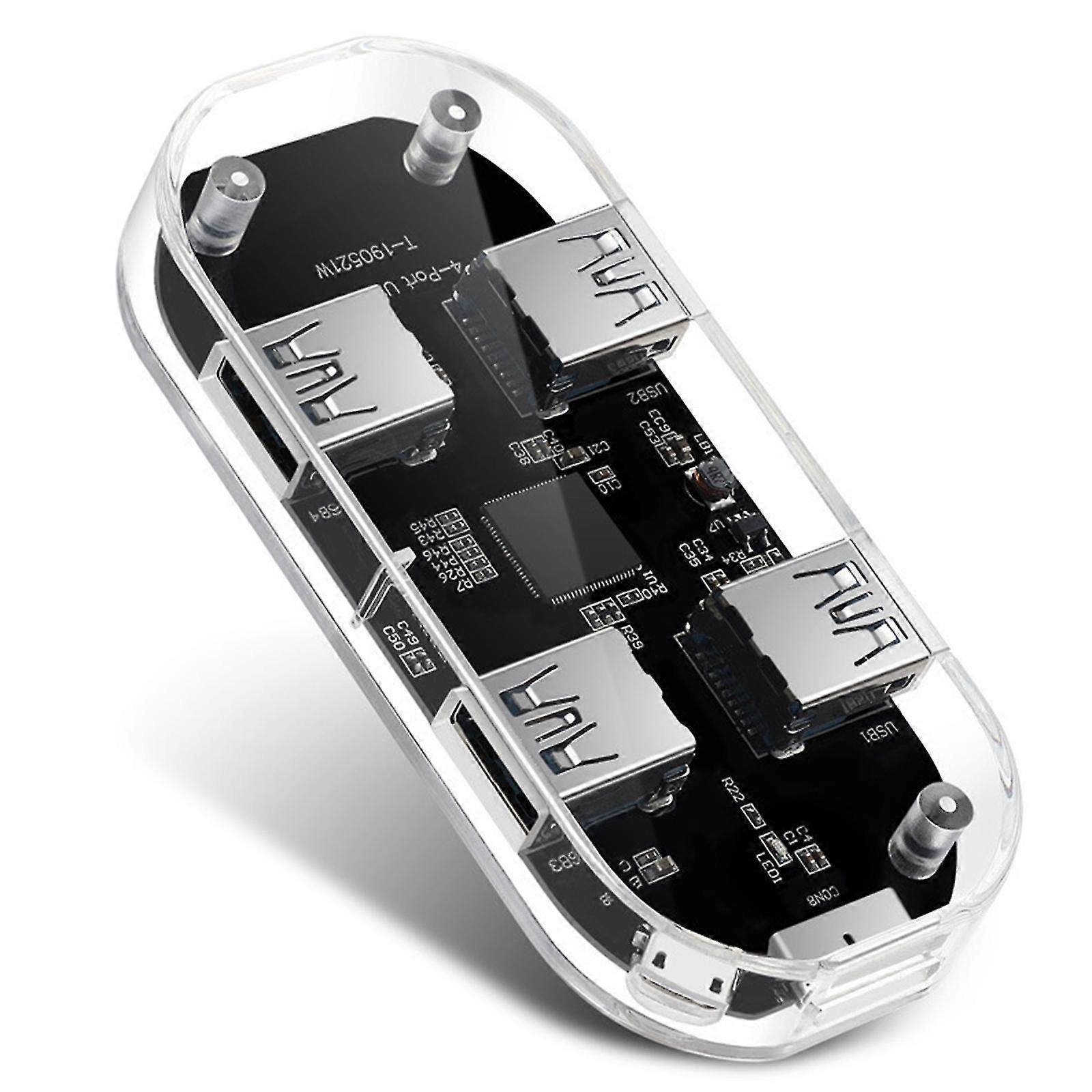 Usb3.0 Hub Multiple 4 Port High Speed Splitter Micro Usb Power Port For Laptop