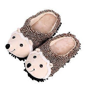 1 paar Cartoon Egel Slippers Winter Indoor Slippers Warme Pluche Slippers