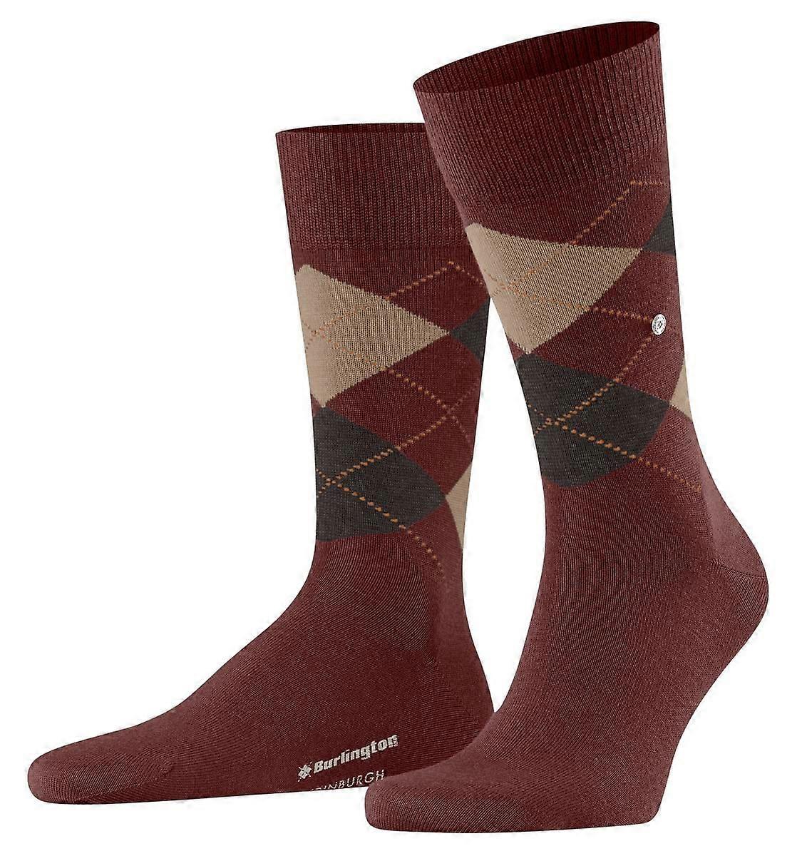 Burlington Edinburgh Socks - Brick Brown