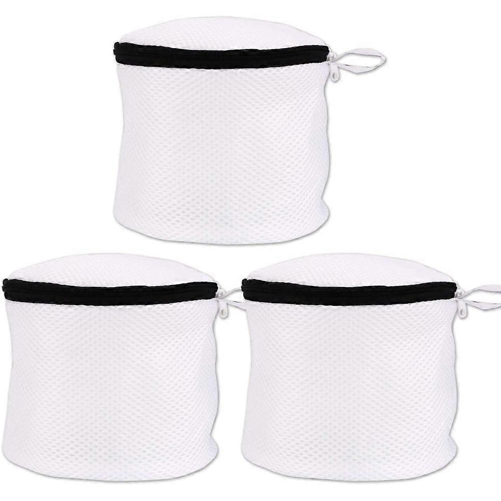 Washing Machine Net, 3 pcs Cylindrical Laundry Bags with Zipper for Machine Washing