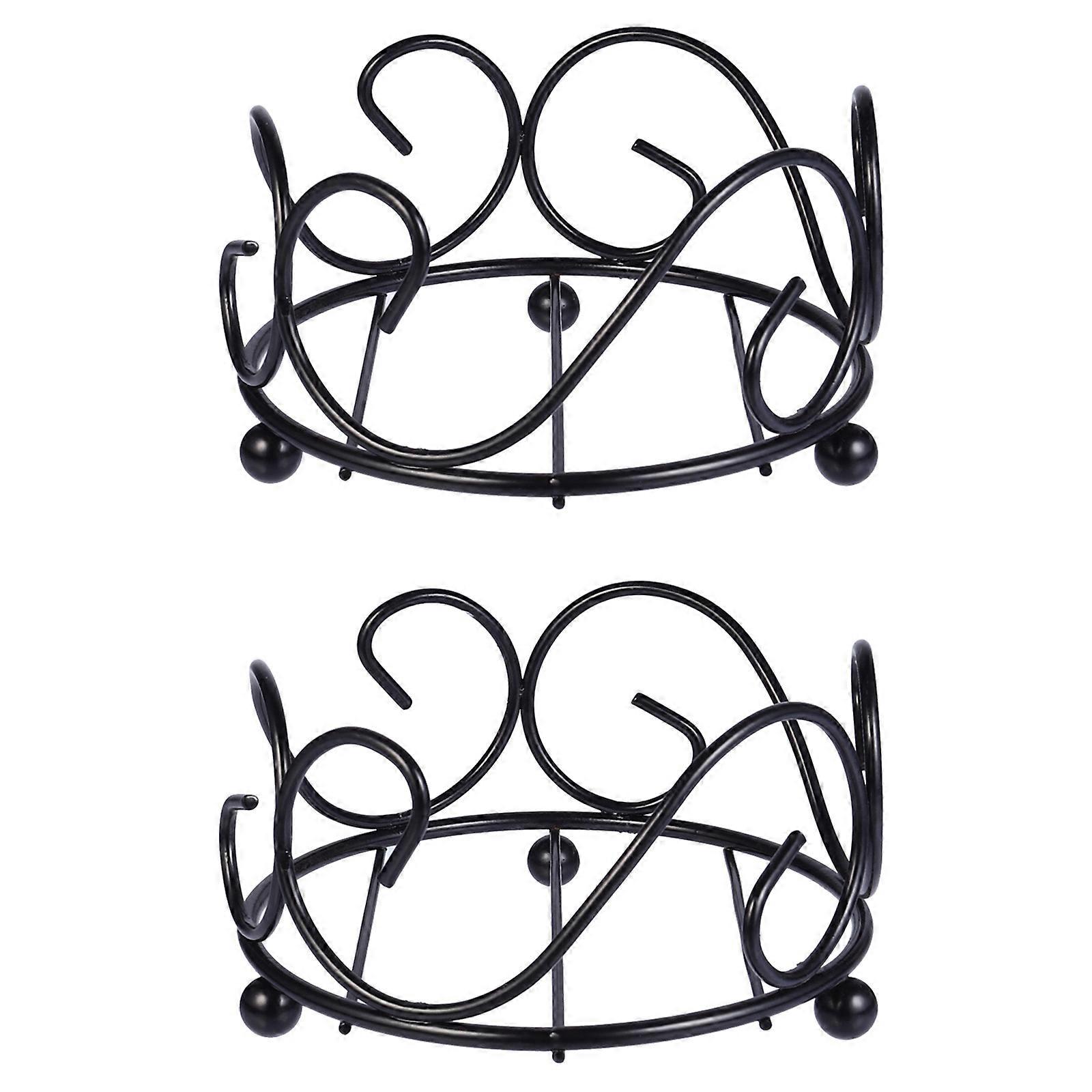 2PCS Wrought Iron Coaster Holder Premium Coaster Holder Creative Coaster Holder