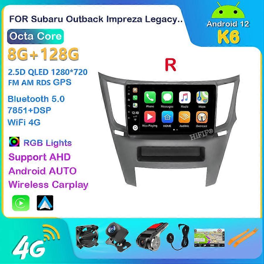 Android 12 4G+WiFi Car Radio Multimedia Video Player For Subaru Outback 4 Legacy 5 2009 - 2014 Navigation GPS