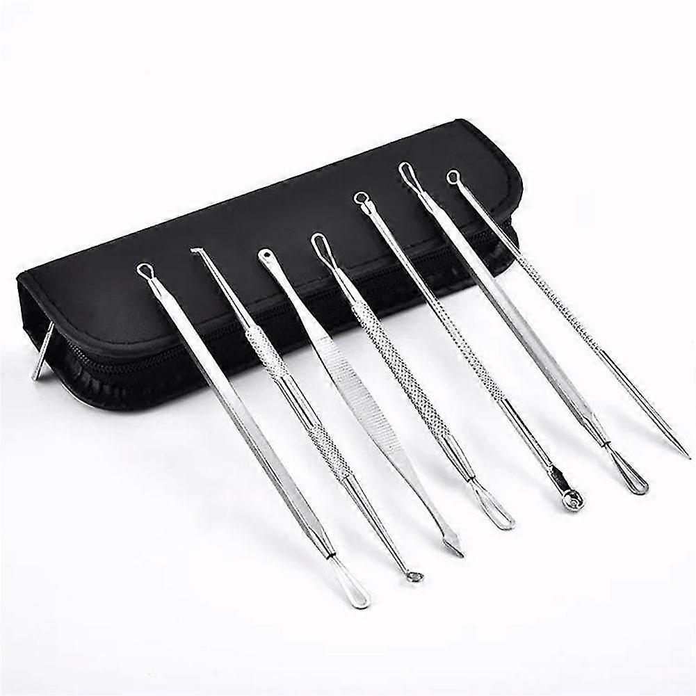 7pcs Double Ended Face Nose Portable Gift Blackhead Remover Kit