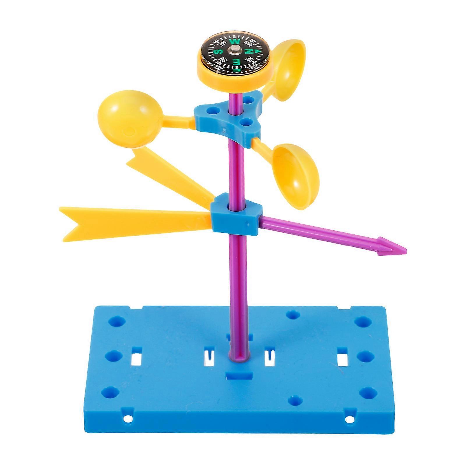 1 Set Wind Vane Plaything Assemble Toy Kids Science Educational Experiment Toy