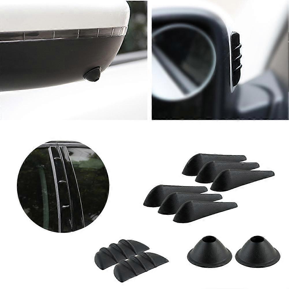 10Pcs Car Side Window Wind Rain Deflector Anti-collision Anti-noise Strip Decorative Strips For Door B-pillar Rearview Mirror