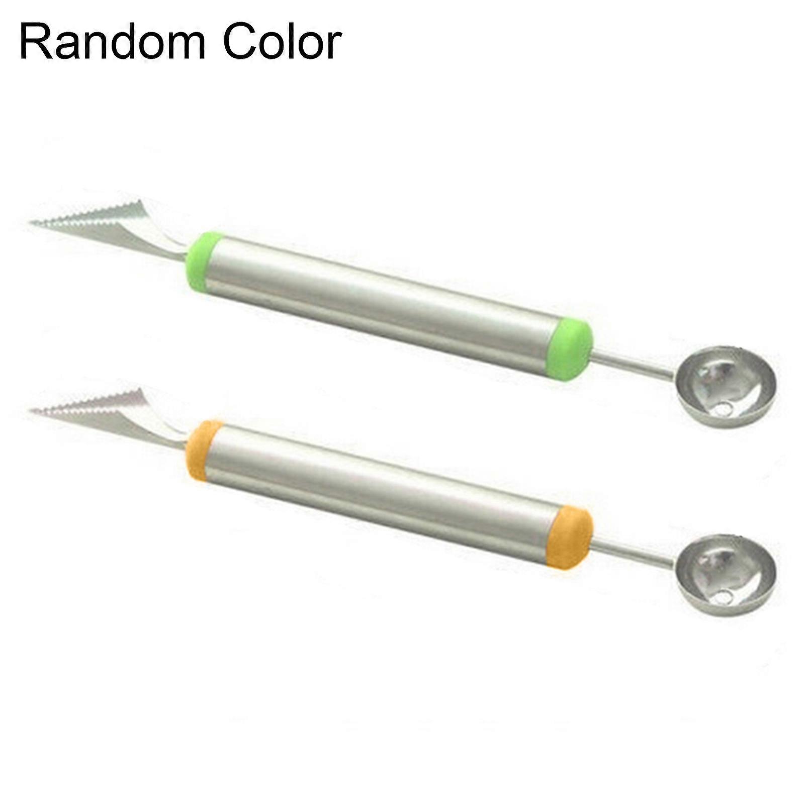 Dual-Functional Stainless Steel Fruit Melon Carving Spoon Baller Digging Tool