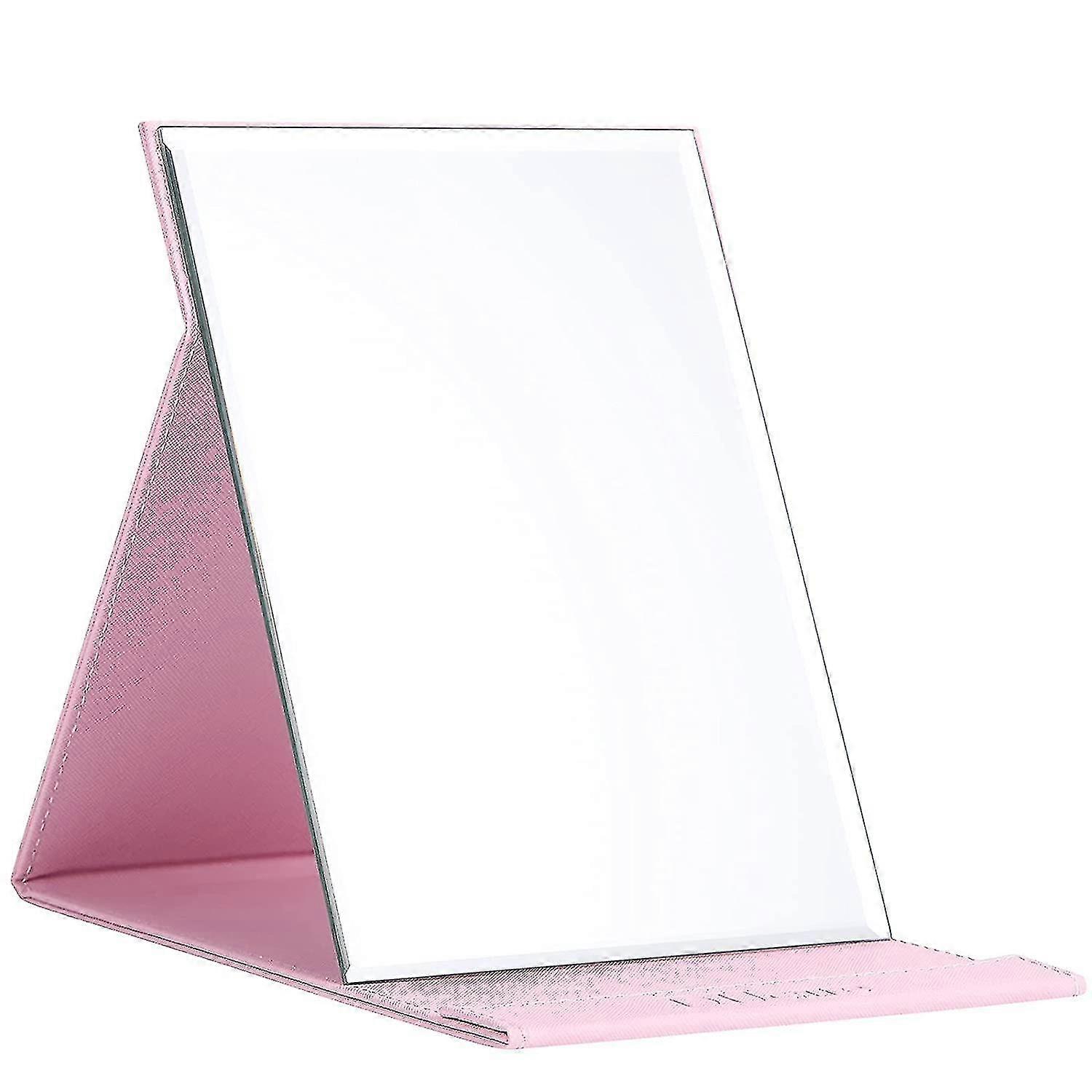 Portable Folding Vanity Mirror With Stand, Pink