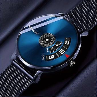 JUEGE* Casual Dual Time Quartz Watch Waterproof Automatic Mesh Band Sports Watch For Women Men Students