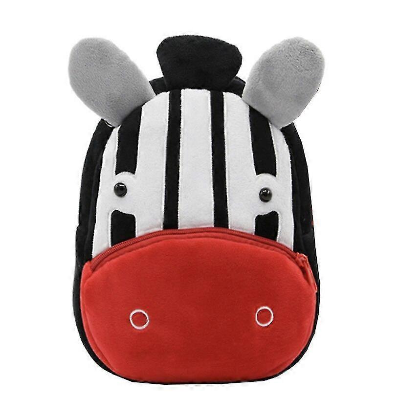 Zebra backpack, children's backpack, plush fabric