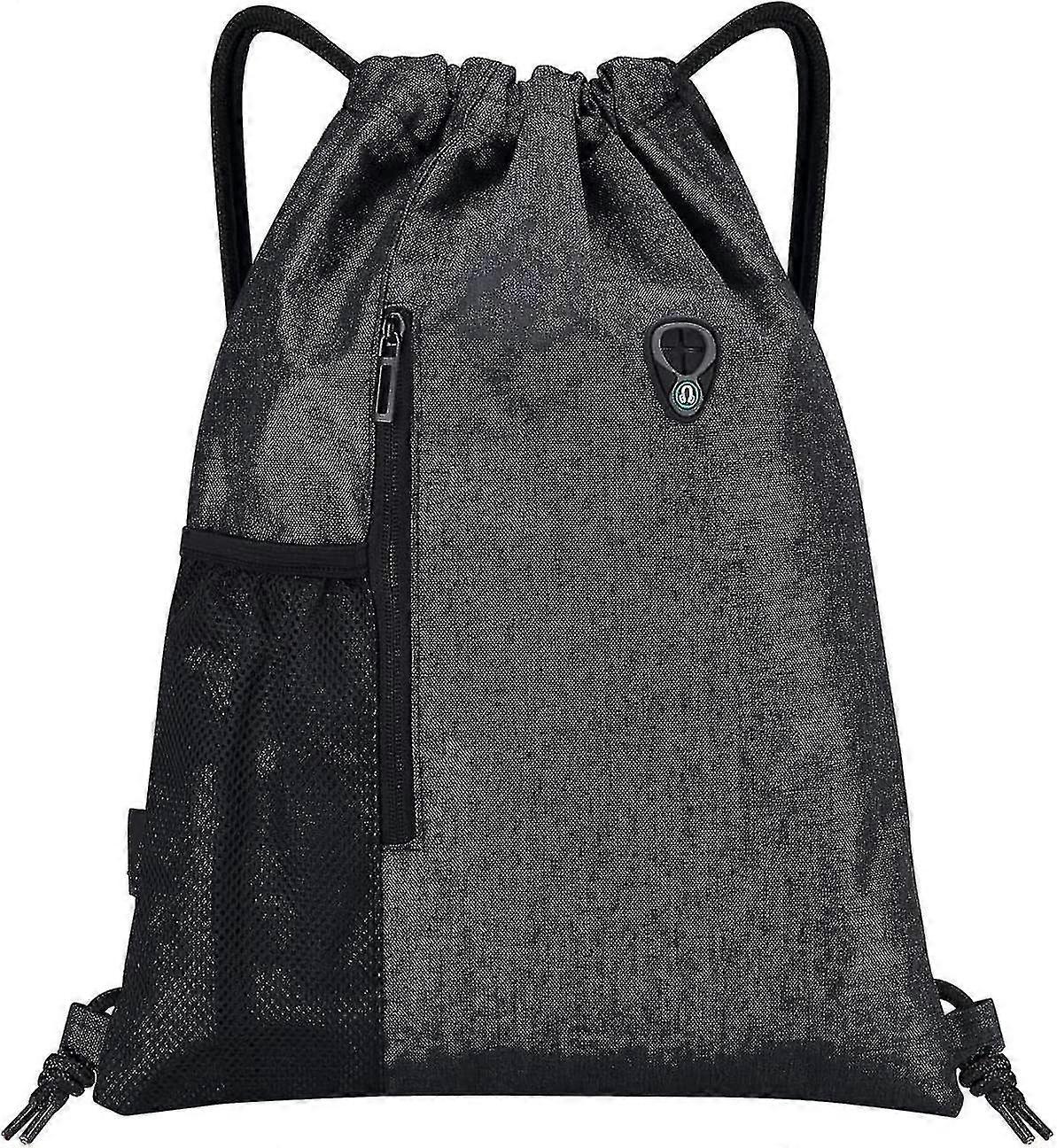 Gym Bag With Zip And Inner Pocket, Sports Bag, Hipster Gym Bag, Lined Backpack With Adjustable Drawstring