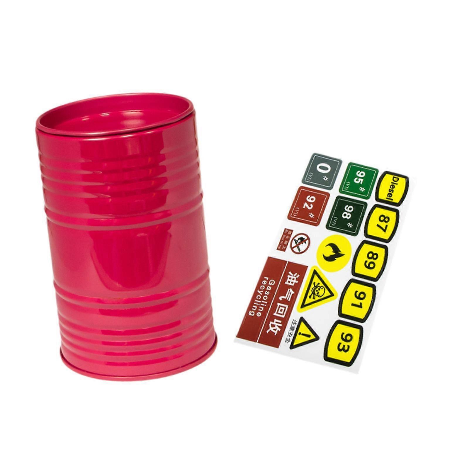 1/8 1/10 RC Car Barrel Car Parts Mini Oil Drum Container for RC Crawler red