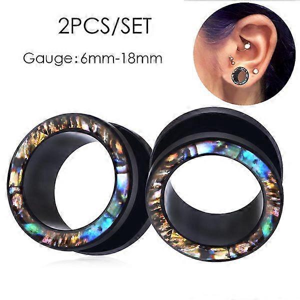 2 orecchini con piercing in acrilico