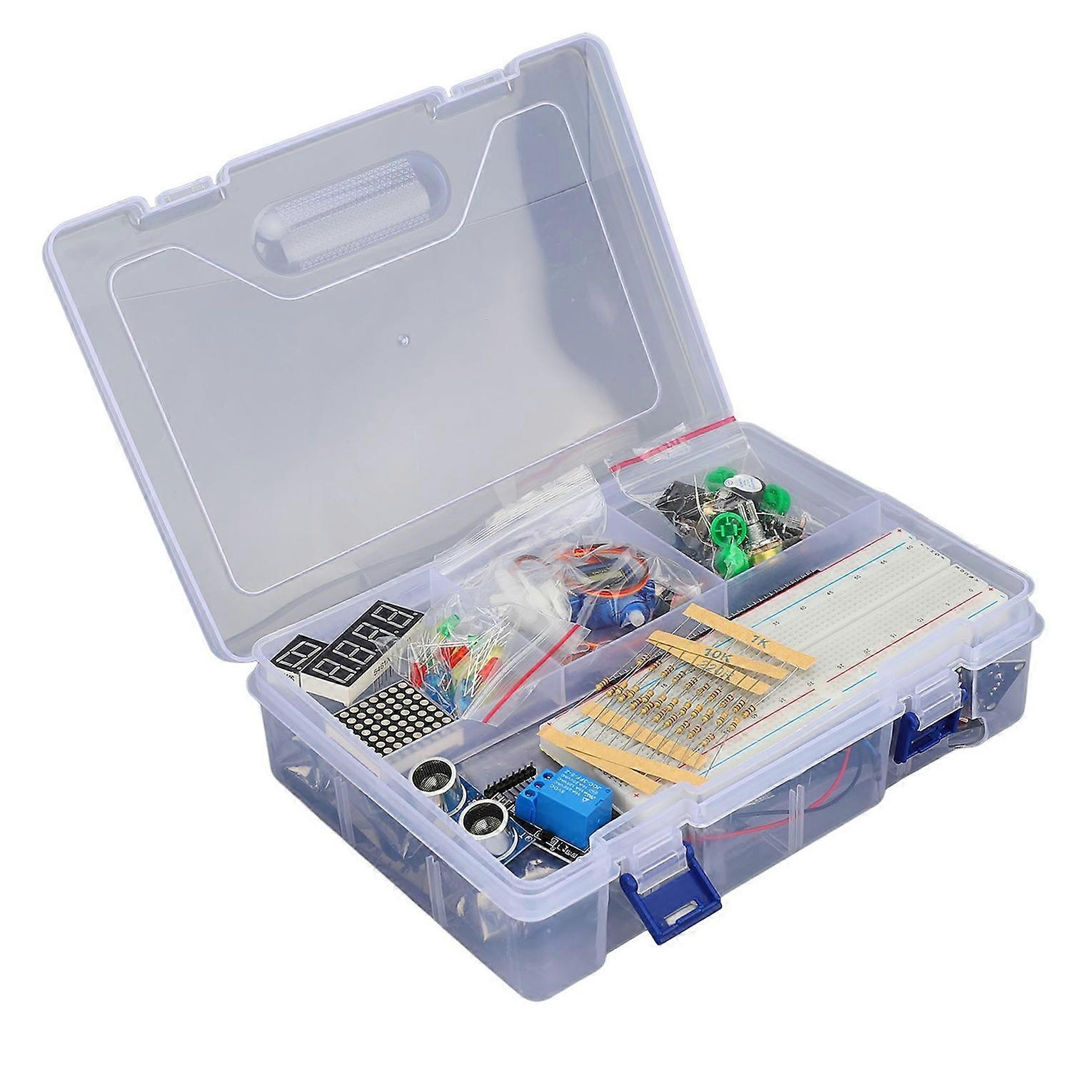 Learning Kit for R3 Ultrasonic Sensor Stepper Motor Starter Set Multipurpose Electronic Components E