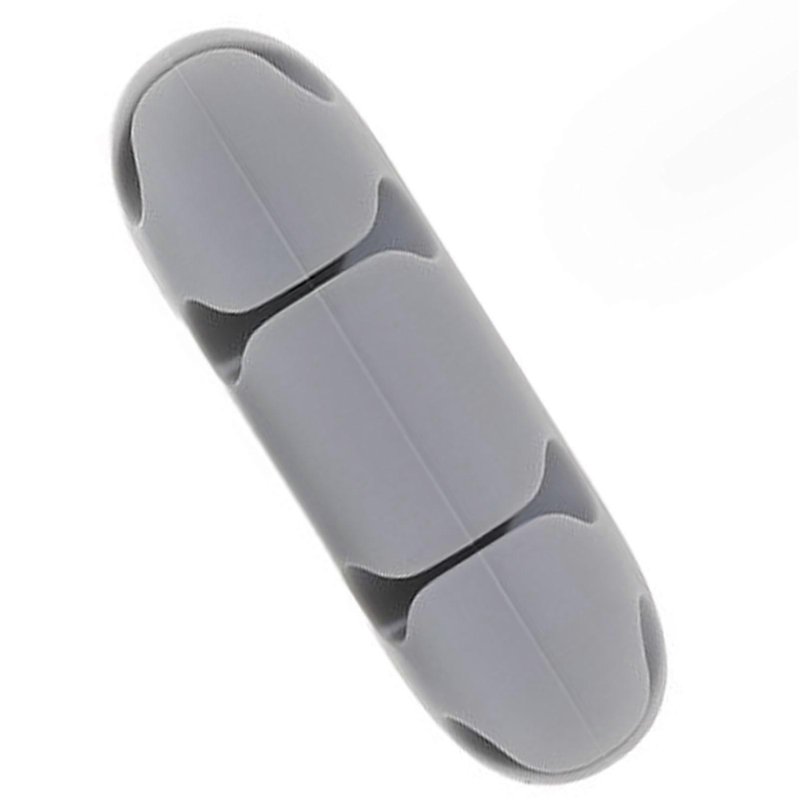 Silicone Charging Cable Clip 6.4x2cm Grey Desktop