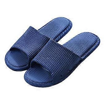 Donkerblauw 3839 Maat (voor 3738) Badkamer Slippers Unisex Slip Proof Douche Sandalen Zomer Indoor Zachte Stille Slippers