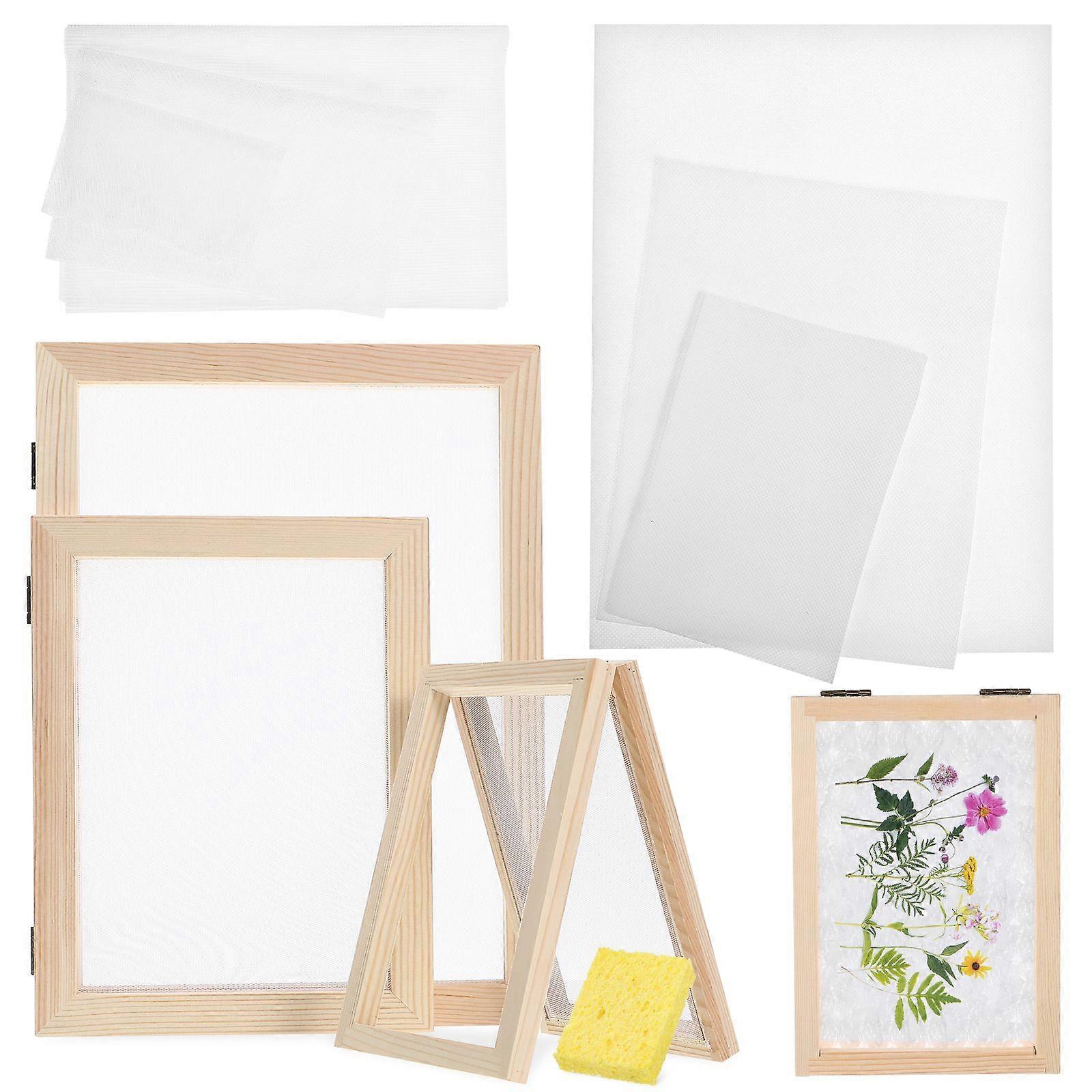1 Set Paper Making Kit Paper Making Screens Wooden Frames Mould And Deckle Paper Making Supplies