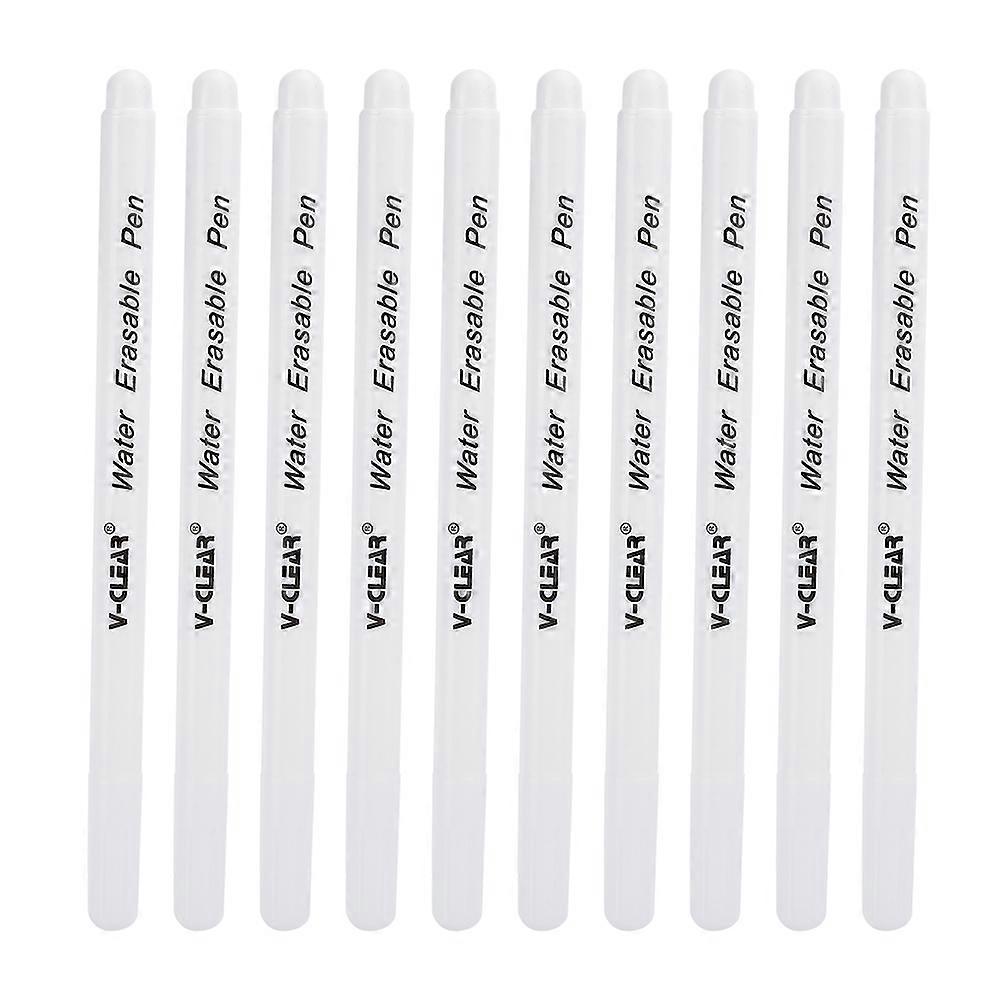 10 قطع DIY قابل للذوبان في الماء قابل للمسح القلم النسيج ماركر أداة الخياطة الملحقات رأس واحد أبيض