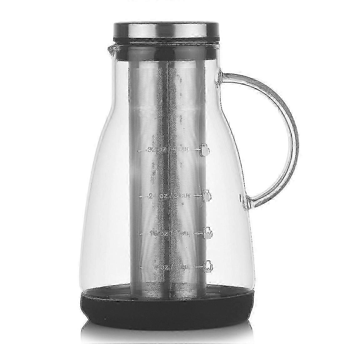 Cold Brew Koffiezetapparaat - 32 Glazen Ijsthee Koffie Cold Brew Maker En Pitcher Met Siliconen Cap [gratis]