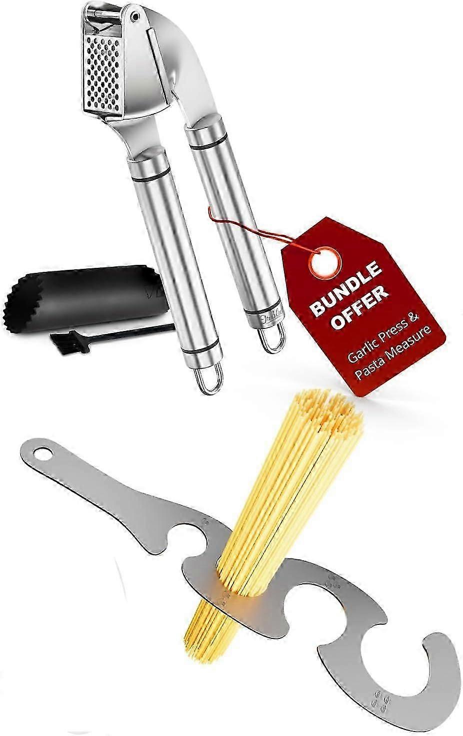 Premium Garlic Press & Precision Pasta Measure