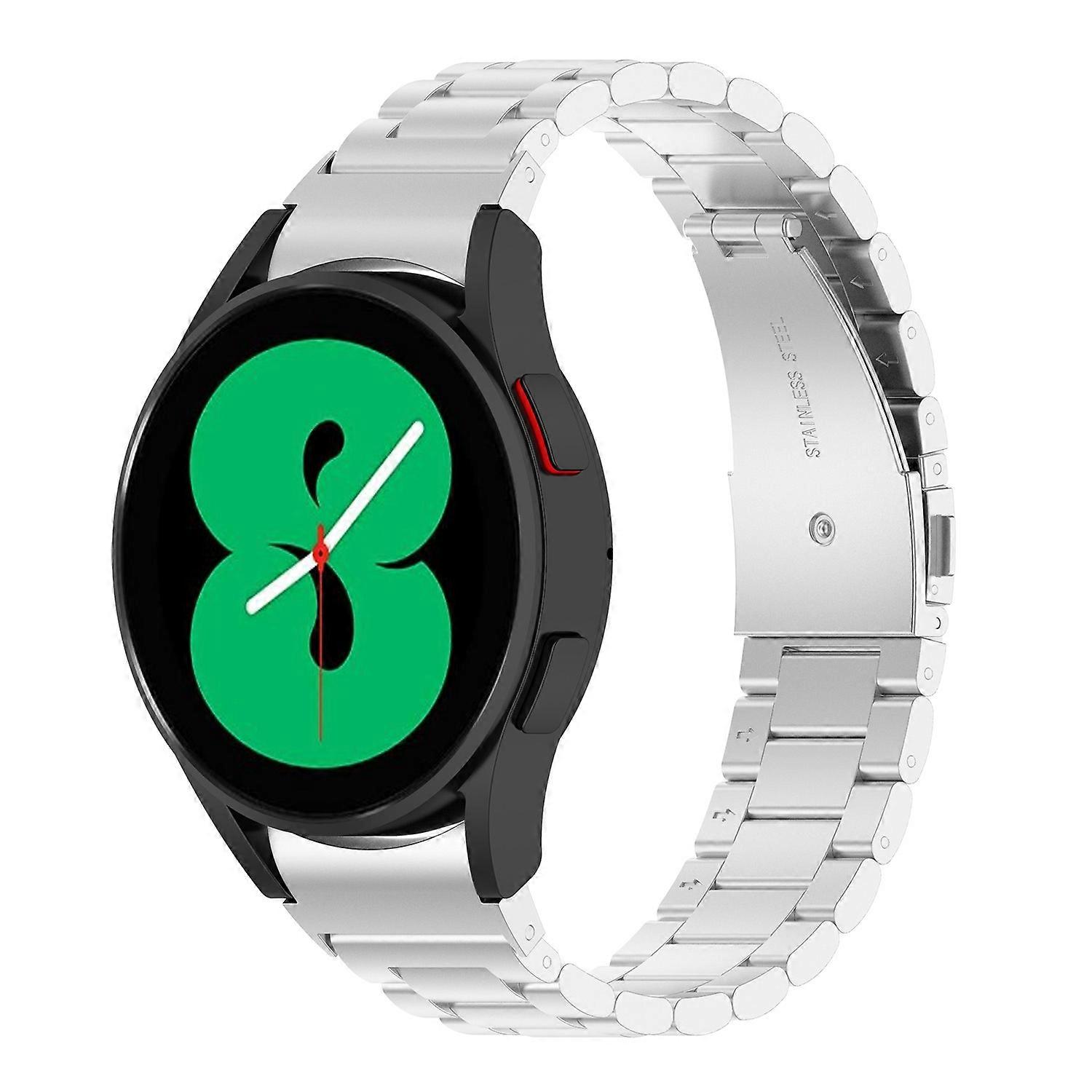 Three Bead Stainless Steel Metal Watch Strap