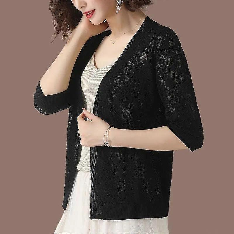 Outer Cardigan Women's Short Top Thin Section Shawl Summer with Skirt Knitted Sweater