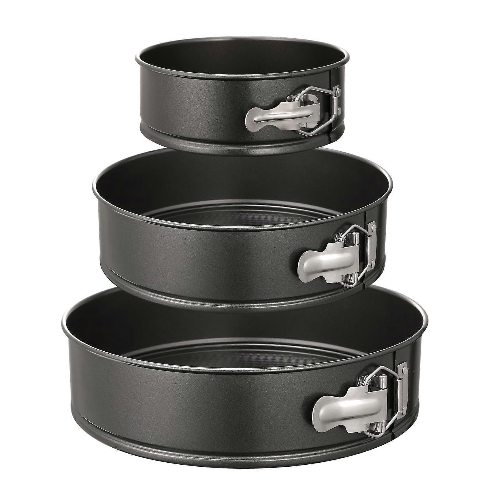 **Non-Stick Springform Pan Set - Leakproof Round Cake Pans (3-Pack)**