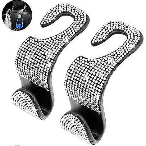 Håndklædeholder Bilkroge forsæde, autokroge bling bilbøjler, bling bilsæde bøjle bagsæde 2pack