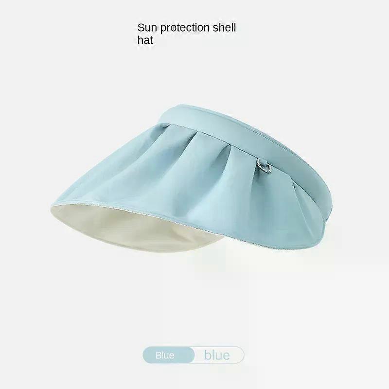 Fashionable Women'S Sun Hat With Beaded Shell Uv Protection For Summer Cap Face Covering For Beach Opentop Visor Sun Hat Outdoor