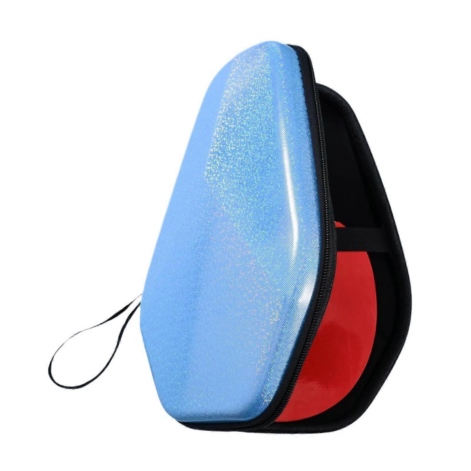 Ping Pong Paddle Case Water Resistant Carrier Holder Bag Portable Hard Shell Blue