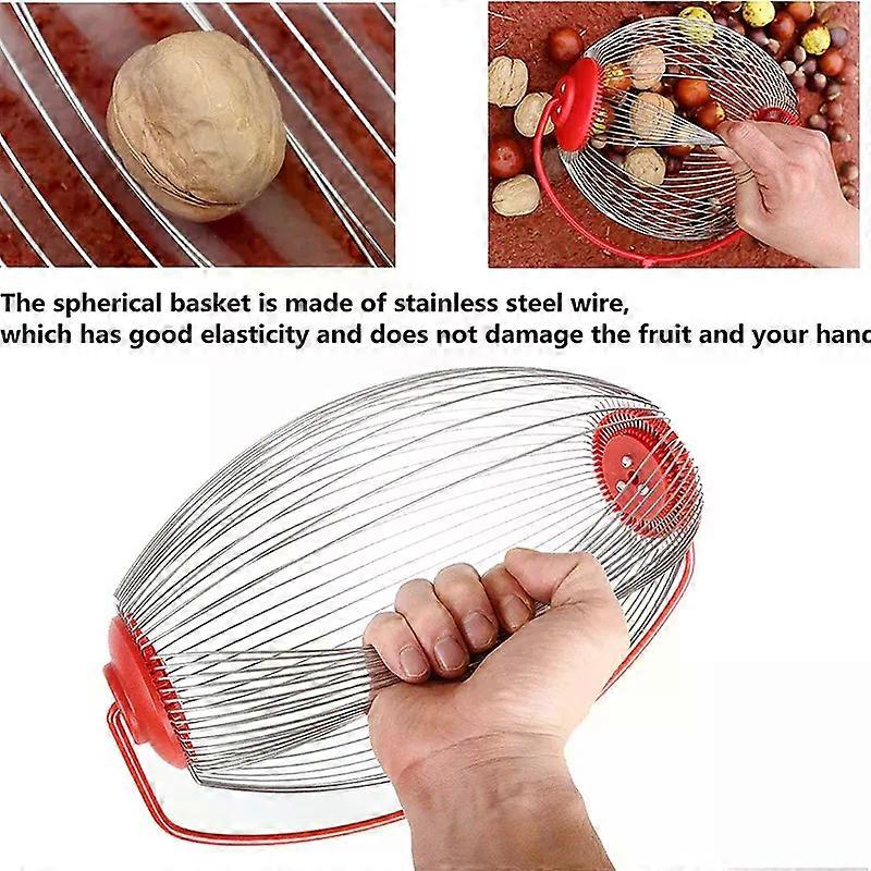 Walnuts Chestnuts Harvester Retractable Roller Nut Collector Rolling Pickup Pecan Golf Ball Fruit Picker Orchards Manual Tool