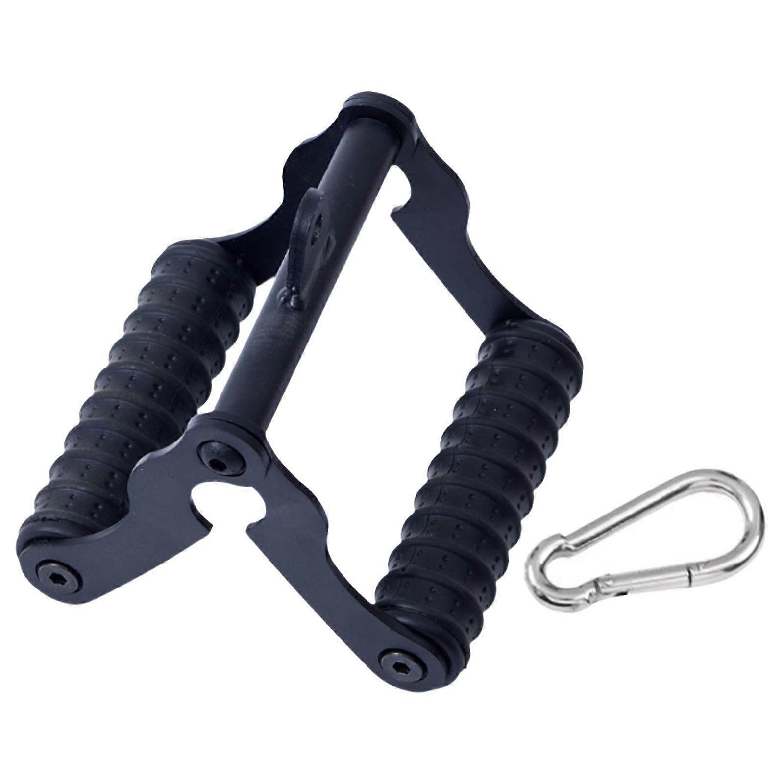 Double D Row Handle Heavy Duty LAT Pull Down Bar for Sports Exercise Workout