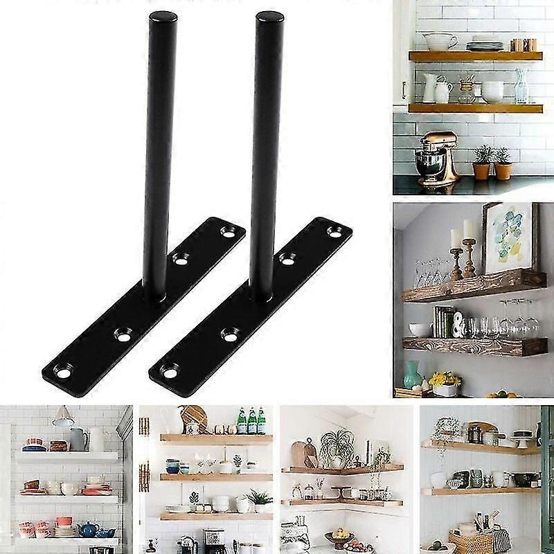 2024 Invisible Shelf Bracket, Iron Shelf Support, Wall Shelf Bracket Heavy Load Bracket - 2 Pieces