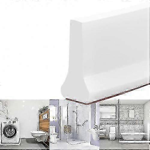 Collapsible Shower Threshold Rubber Stopper, Water Dam Barrier