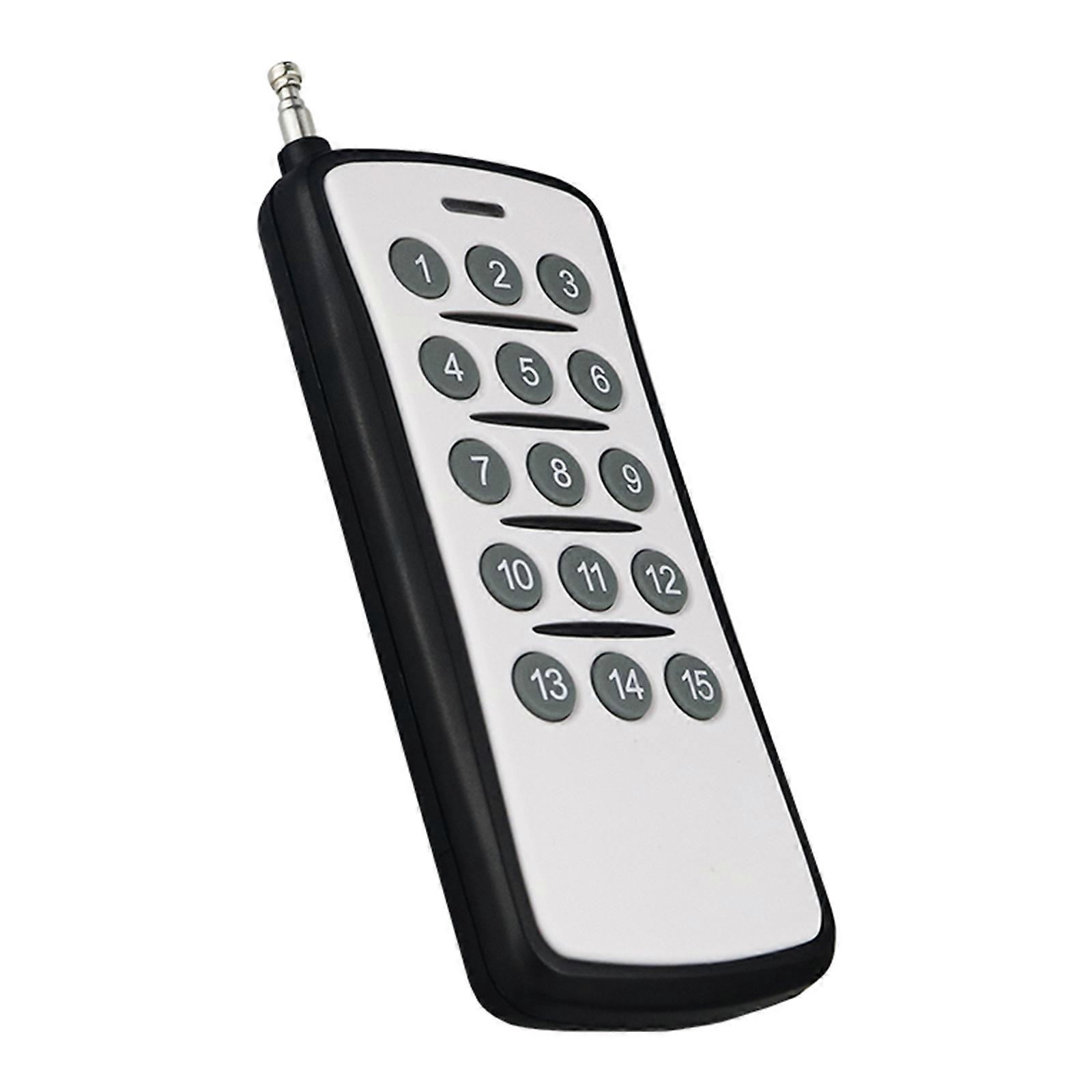 1527 Chip Learning Code Wireless Remote Control 315Mhz/433Mhz Long Distance 15 Buttons Transmitter Remote Controller  Black