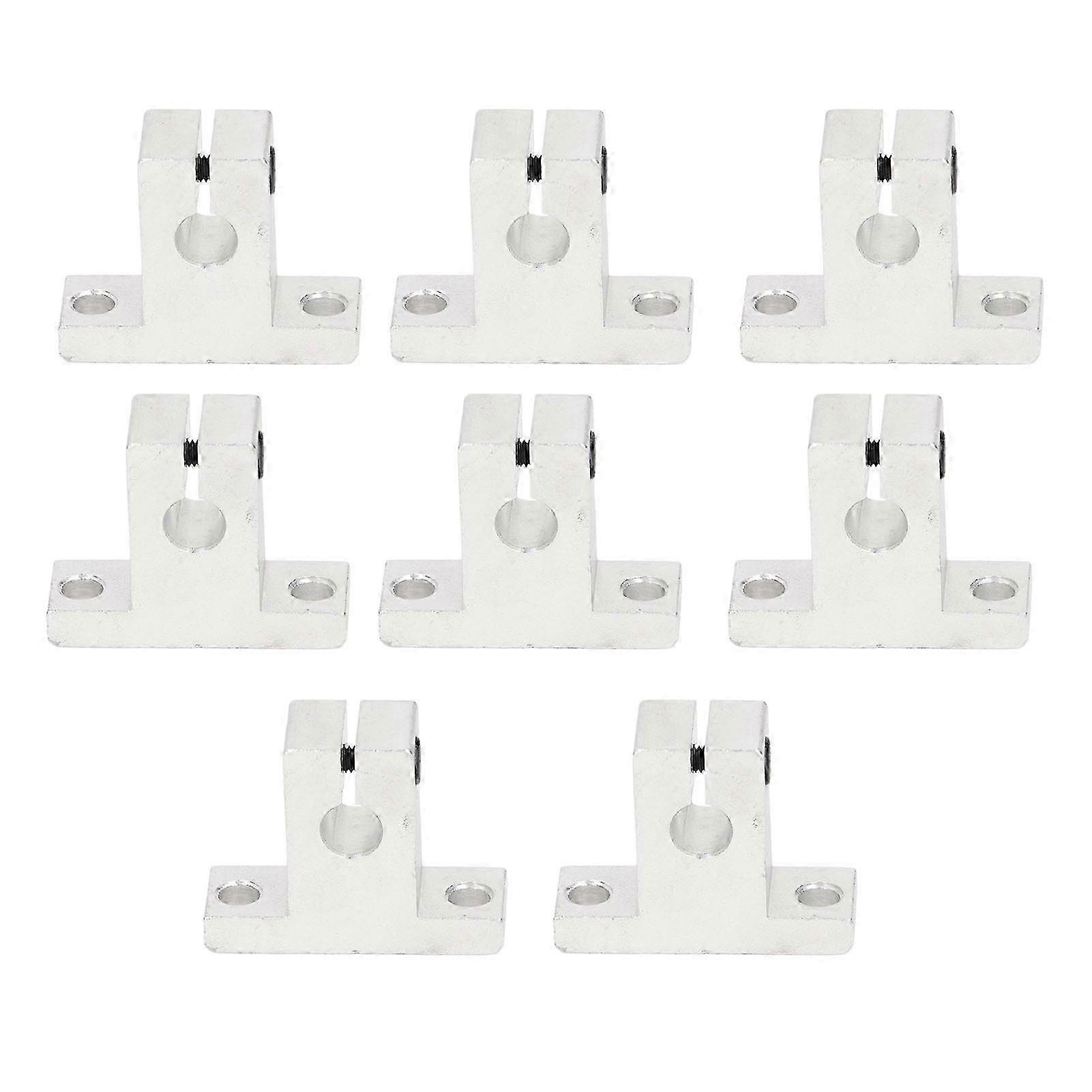8Pcs Linear Motion Rail Clamping Rod Guide Support Aluminum for Shaft 3D Printer Accessory