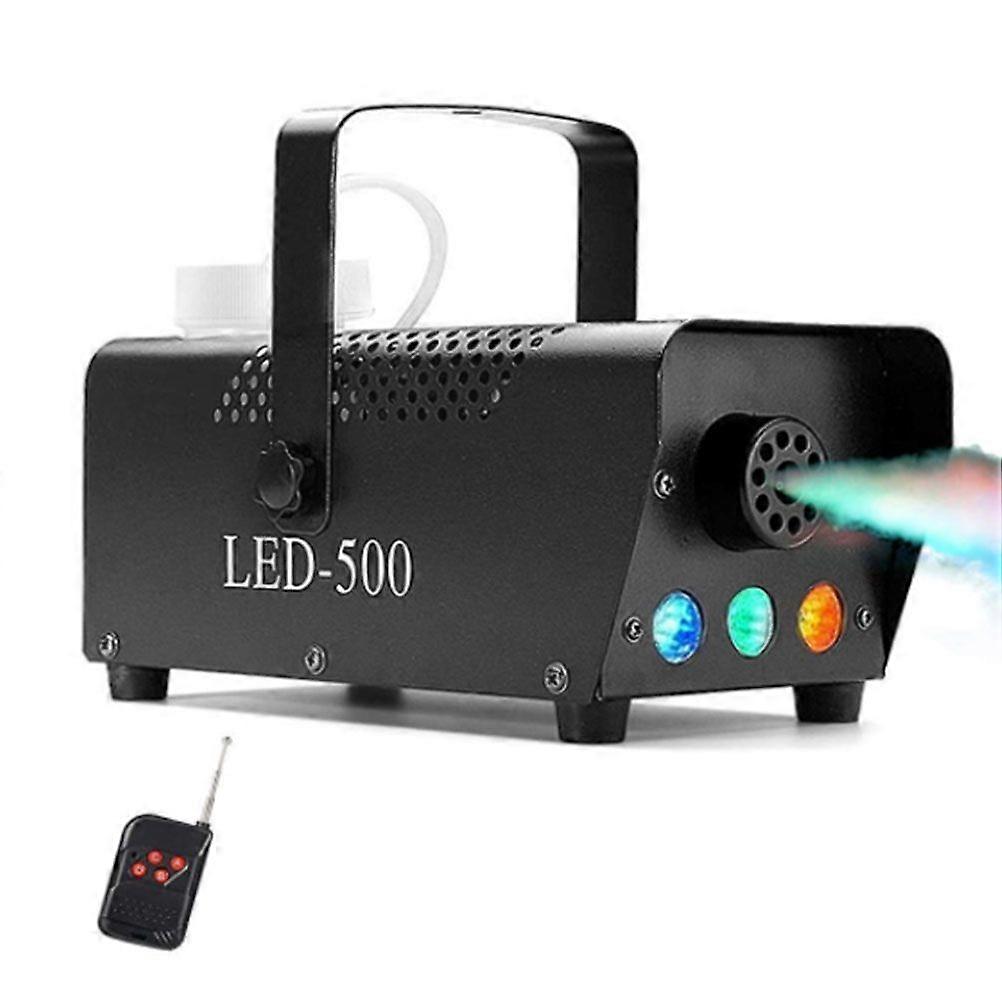Smoke Machine, 500W Smoke Machine, Built-in Color LED Lights, Wireless Remote Control, Suitable for Halloween, Party, Stage, Wedding, Christmas