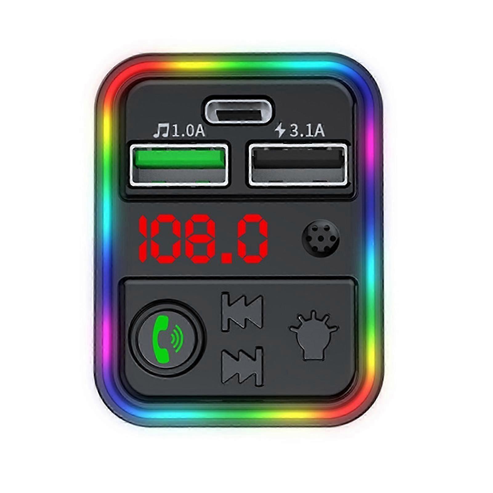 Car Bluetooth-compatible Player Power-Off Memory Charger MP3 Players Suitable for 12V - 24V Autos