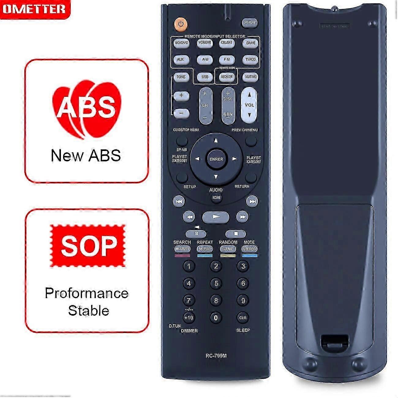 RC-799M متوافق مع جهاز التحكم عن بعد متوافق مع جهاز استقبال Onkyo AV HT-R391 HT-RC430 HT-R548 HT-R558 TX-NR626 HT-S5400 HT-S5500 جودة عالية