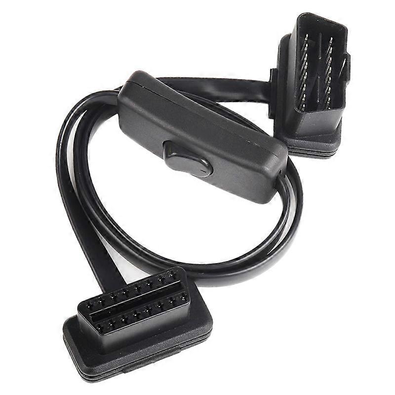 16PIN Car Ultra-thin OBD Diagnostic Extended Cable OBD2 Cable with Switch