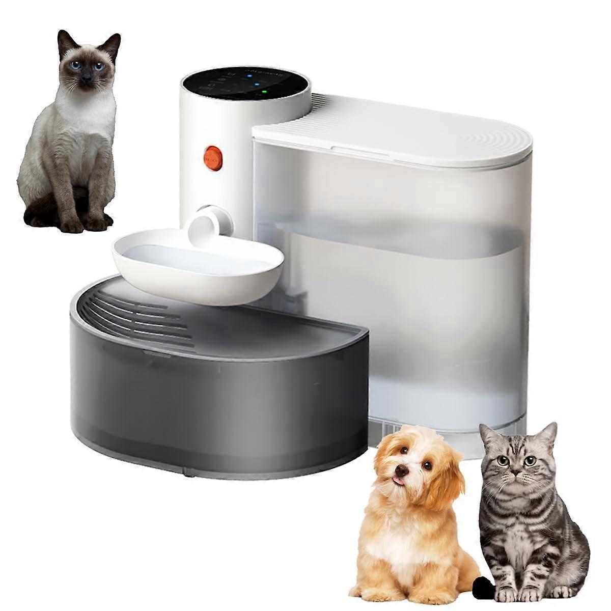 105oz/3L Smart Automatic Pet Water Fountain with Adjustable Flow, Circulating Filtration System for Dogs and Cats